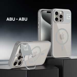 Case Iphone Premium Magsafe Matte Steel Standing Holder free Lens Kamera for Iphone 15 Iphone 15 Pro Iphone 15 Pro Max