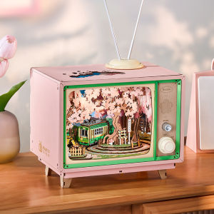 Robotime Rolife 3D Puzzle Wooden Sakura Dreamy Tour LED Night Home Decoration Collection for Adult Children Girls