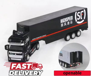 TRUCK Pull Back Container Truck Play Vehicle Kids Learning Toys Kereta Budak Lelaki Murah Mainan Kanak-kanak