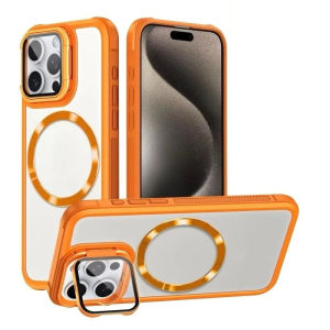 SENSE Glass Camera Protection Stand Magnetic Wireless Bumper Transparent Acrylic Hard Case for iPhone 17 Air 16 15 14 13 12 11 Pro Max