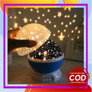 Star Moon Night Lamp - Lampu Tidur Proyektor Bulat Bulan Bintang Star Moon Putar Star Master