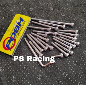 Baut Blok Mesin Yamaha Jupiter Z + Kunci L / Baut Block CVT Yamaha Jupiter Z Stainless Posh