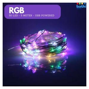 Lampu Dekorasi 50 LED String Lights Tahan Air 5 Meter USB Power