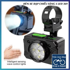 Đèn Xe Đạp - Đèn Chiếu Sáng Xe Đạp 5 Led 369