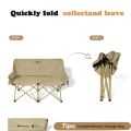 MOBI GARDEN Large Double Folding Moon Chair Outdoor Foldable Camping Easy Assemble Storage 150kg Max Load Stable Steel Pipe Frame 600D Oxford Portable Seat with Storage Bag Mobigarden. 