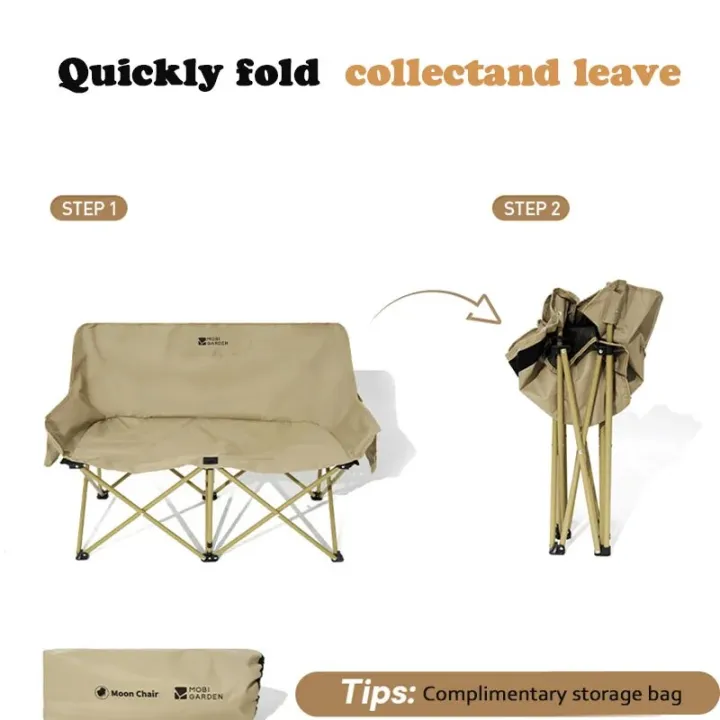 MOBI%20GARDEN%20Large%20Double%20Folding%20Moon%20Chair%20Outdoor%20Foldable%20Camping%20Easy%20Assemble%20Storage%20150kg%20Max%20Load%20Stable%20Steel%20Pipe%20Frame%20600D%20Oxford%20Portable%20Seat%20with%20Storage%20Bag%20Mobigarden%20-%20Image%207
