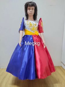 UNITED NATIONS & BUWAN NG WIKA PHILIPPINE FLAG Inspired Ballgown for Girls 2 to 13YRS OLD