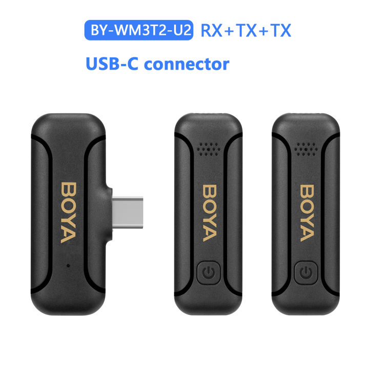 BOYA BY WM3T2 Mini 2.4GHz Ultra Light Wireless Microphone for