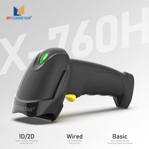 GTCODESTAR X-760H Handheld Wired 1D 2D Barcode Reader Qr Code Barcode Scanner for Supermarket