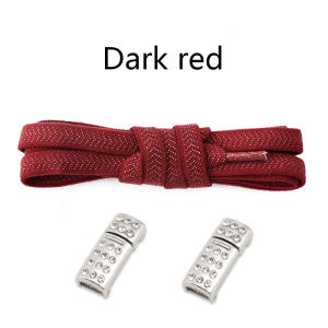 No Tie Shoelaces for Sneakers Elastic Shoe Laces Without Ties Diamond Metal Lock Quick on And Off Lazy Shoes Lace Rubber Band