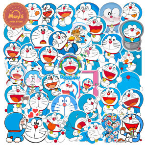 MUYA 50 Miếng Dán Doraemon Miếng Dán Hoạt Hình Nhật Bản Miếng Dán Vinyl Graffiti Chống Nước Cho Máy Tính Xách Tay