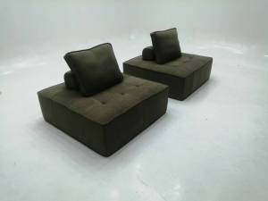 (PRE ORDER) Cloud Modular One-Seater Reclining Sofa Set Stylish Cozy Foam Living Room Furniture Cushions Ultimate Relaxation Wood Bed