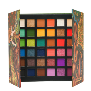 Bright Pressed Eyeshadow Palette SmudgeProof Buildable Color Portable Paper Case For Every Skin Type Cosmetic