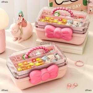 [COD] dfhws Multi-layer Hairpin Organizer Cute Girl Jewelry Case Head Rope Headband Display Rack Childrens Hair Accessories Storage Box