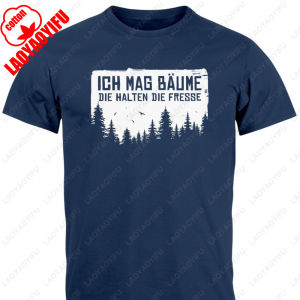 Men’s Sarcastic Nature T-Shirt - Funny I Like Trees Irony Retro Graphic Tee Cotton Camping Hiking Streetwear Printed Tops