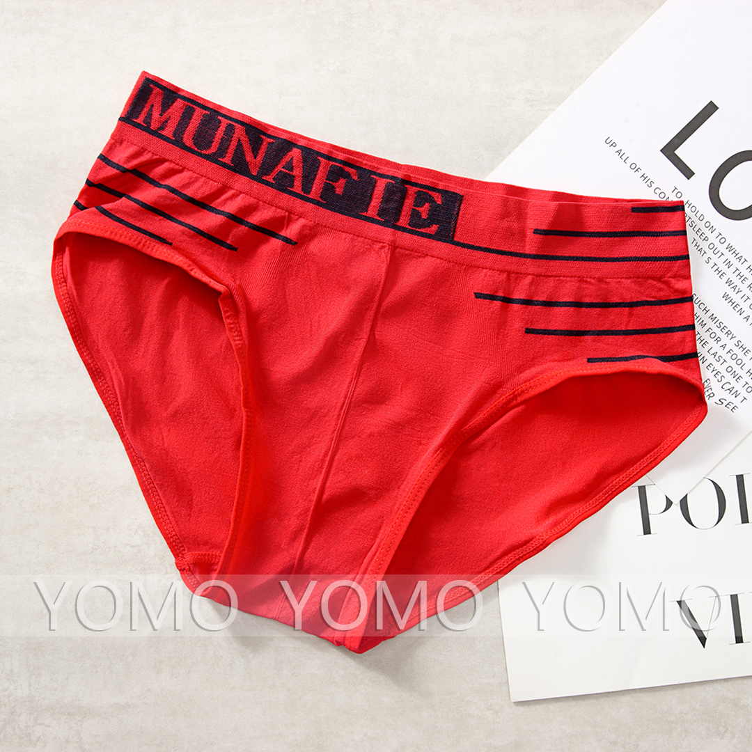 กางเกงในผู้ชาย YOMO (5 ชิ้น) กางเกง กางเกงชั้นในชาย Munafie กางเกง ฟรีไซส์ เอว 26-40