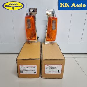 ตราเพชร ไฟมุม เสื้อไฟมุม นิสสัน บิ๊กเอ็ม ทีดี เลนส์สีส้ม ขอบชุบโครเมียม NISSAN BIG-M TD ปี 1986-1990