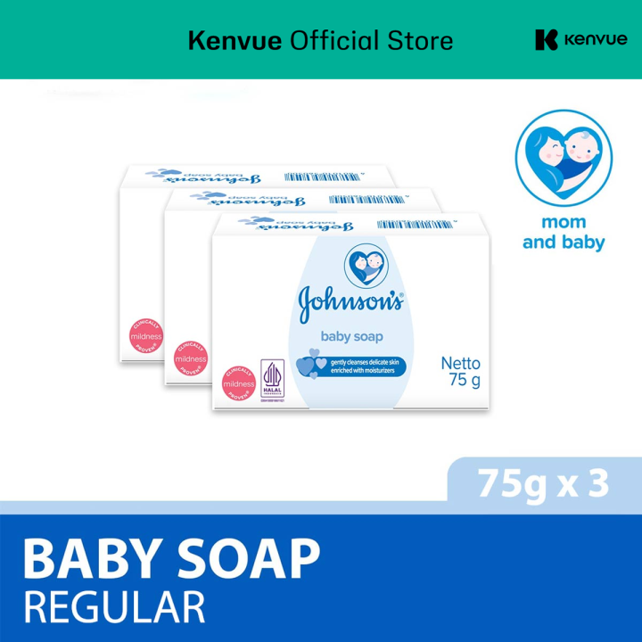 Johnson's Baby Regular Soap 75g 3s | Lazada
