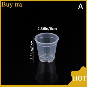 [Buytra] Round Planter Pot Orchid Nursery Container Planter Container Transparent Orchid Container Round Starting Pots