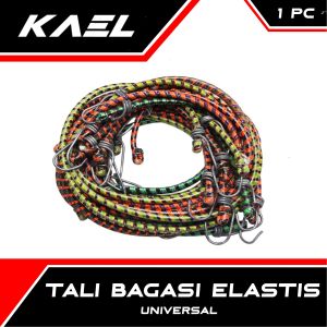 Tali Bagasi Motor Elastis Bulat Gepeng 55 65 100 150 200 Cm 1 1.5 2 Meter Panjang Sedang Pendek Karet Pengikat-Ikatan-Iketan Barang Sepeda Motor Bebek Matic Sport