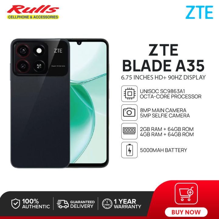 ZTE Blade A35 Smartphone | 2GB+64GB / 4GB+64GB | Octa-core Processor ...