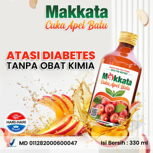 CUKA APEL MAKKATA Original With The Mother Obat Diabetes Gula Darah Herbal Paling Ampuh 330ml BPOM