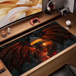 Magical Giant Fire-Breathing Dragon Mouse Pad Desk Mat XXL Gaming Mat Gamer PC Accessories Keypad Expansion Pad Rubber Anti-Slip2026