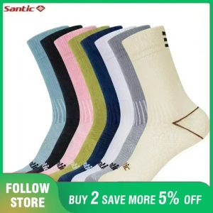 Santic Cycling Socks Men Women Breathable Outdoor Sports Socks Reflective Comfortable Sweat Absorbent MTB Bike Road Riding Socks2026