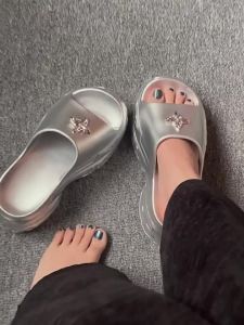 8Cm New Thick-Soled EVA Slippers For Women Summer Height-Increasing Slip-On Anti-Slip Sandals For Petite Women