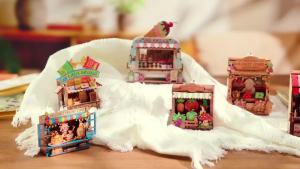 Fridge Magnet DIY Handcraft Kit 3D Puzzle Toy Dollhouse Miniature ShopHouse Furniture Creative Assembly Model Decoration2026
