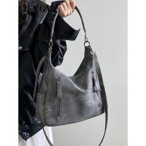 IELGY Ladies Melade Color Retro Tote Bag Large Capacity Portable Commuter Bag