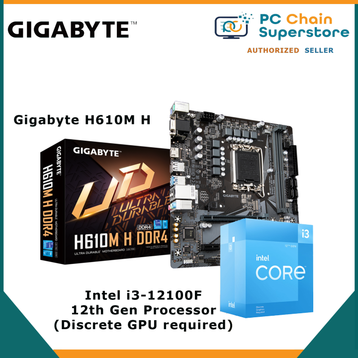 Intel i3-12100F / i3-12100 i3 12th Gen LGA1700 Processor + Gigabyte ...