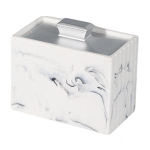 Nhựa chống bụi hộp lưu trữ cho tăm xỉa răng và tăm bông cho khách sạn trang trí mặt bàn hoa văn Cẩm Thạch trường hợp