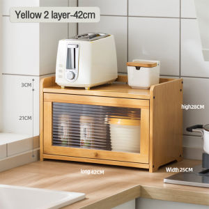 Shirakawa Acrylic Cabinet 1/2/3 Layers Bamboo Storage Cabinet Kitchen Cabinet Organizer Save Space