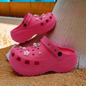 UoMeAi Sandal Baim Jibbitz Wedges Sandal Kodok Wanita Kekinian EVA