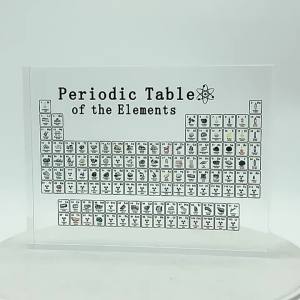 Cross-border bestseller: Transparent high-definition printed periodic table ornament chemistry-related study gift in stock for quick delivery