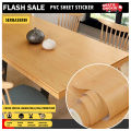 PVC SHEET HPL STICKER / HPL MOTIF KAYU / PELAPIS KAYU TRIPLEK MEJA DINDING PINTU ANTI GORES LEBAR 122CM P 25CM. 