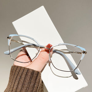 (GENTLE MOSCOT) thời trang chất lượng cao Cat Eye Glasses New kim loại trọng lượng nhẹ chống bức xạ Kính mắt