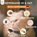 Cassiel Pet Dog and Cat Tick and Flea Killer Treatment Pour On Solution (Cats & Dogs) External Use & Deworming Tablets. 