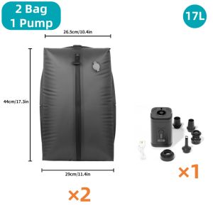 17L Travel Vacuum Storage Bags with Air Pump Outdoor Clothes Compression Bags Reusable Empty Vacuum Bags for Clothes Suitcases2026