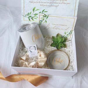 Customised Personalised Leandra Minimalist Gift Box Set Bridesmaid Wedding Birthday Custom Gift