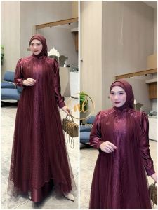 COD Leya Dress Velvet apk Brokat Tille Dress Kondangan Dress Dewasa Terbaru 2025 Dress Lebaran Viral