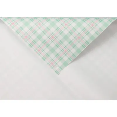 KOZY.ID - (5 LEMBAR) - FL9 PLAID Kertas Bunga Buket Motif Kotak Modern Florist Cellophane