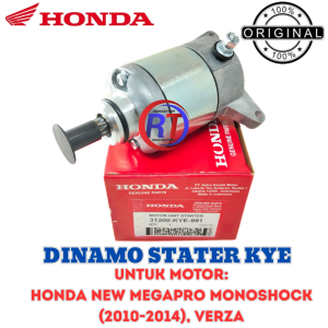 DINAMO STATER MOTOR ASSY KODE KYE ORIGINAL HONDA KUALITAS ASLI AHM UNTUK MOTOR MEGA PRO MONO VERZA .