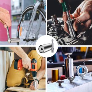 7-19mm Multifunctional Ratchet Socket Ratchet Wrench Magic Socket Wrench Power Drill & Ratchet Wrench Adapter