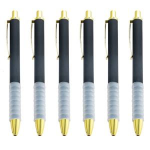 6pcs Retractable Ballpoint Pen 1.0mm Smooth Writing Tool Simple Signing Pen For Sketching Notetaking Tasks