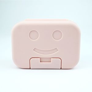 Soap Box with Lid Smiling Face Soap Box Dish Waterproof Travel Portable Plastic Case Seal Soap Holder