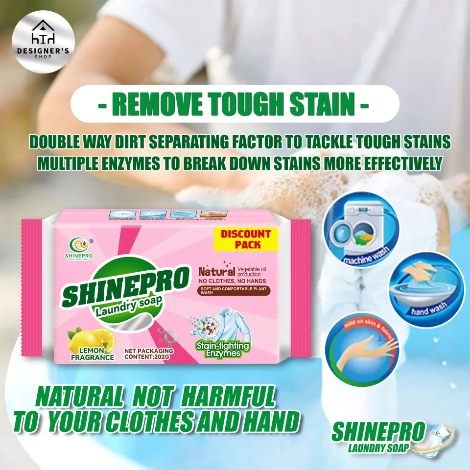 ShinePro Laundry Soap Bar 150g x3 | Removes Stains, Whitens Clothes,  Long-Lasting Fragrance, Gentle Fabric Care