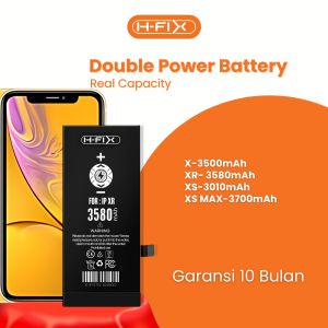 HFIX - Baterai IP X / XR / XS / XS MAX Double Power High Capacity