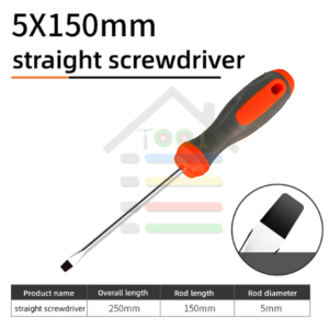 OBENG MAGNET GAGANG KARET DIAMETER 5 MM MINUS -